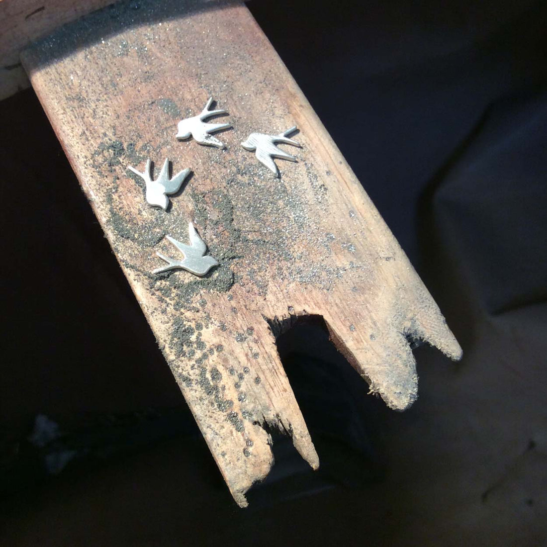 Silver swallow necklace with a delicate bird charm in recycled sterling silver or 18ct gold vermeil, handmade in London by Bianca Jones.