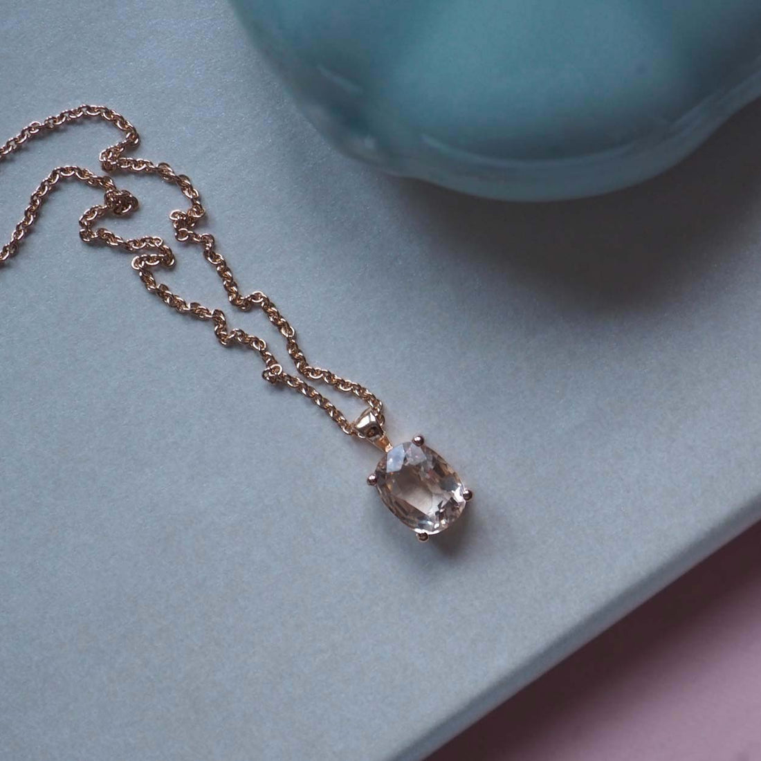 Bianca Jones Custom Semi-Precious Stone Pendant in Choice of Metals: Yellow Gold, Platinum, White Gold