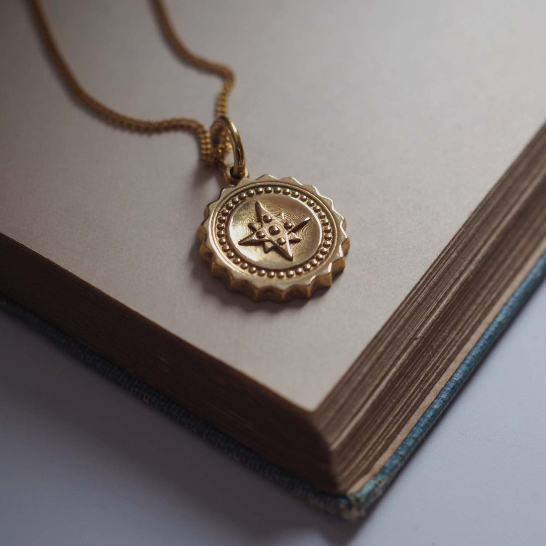 Bianca Jones Compass Midi Pendant in Silver or Gold Vermeil - Navigational jewellery