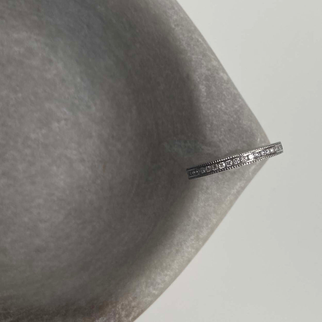 Diamond Wedding Band in Yellow or White Gold, Symbolising Eternal Commitment