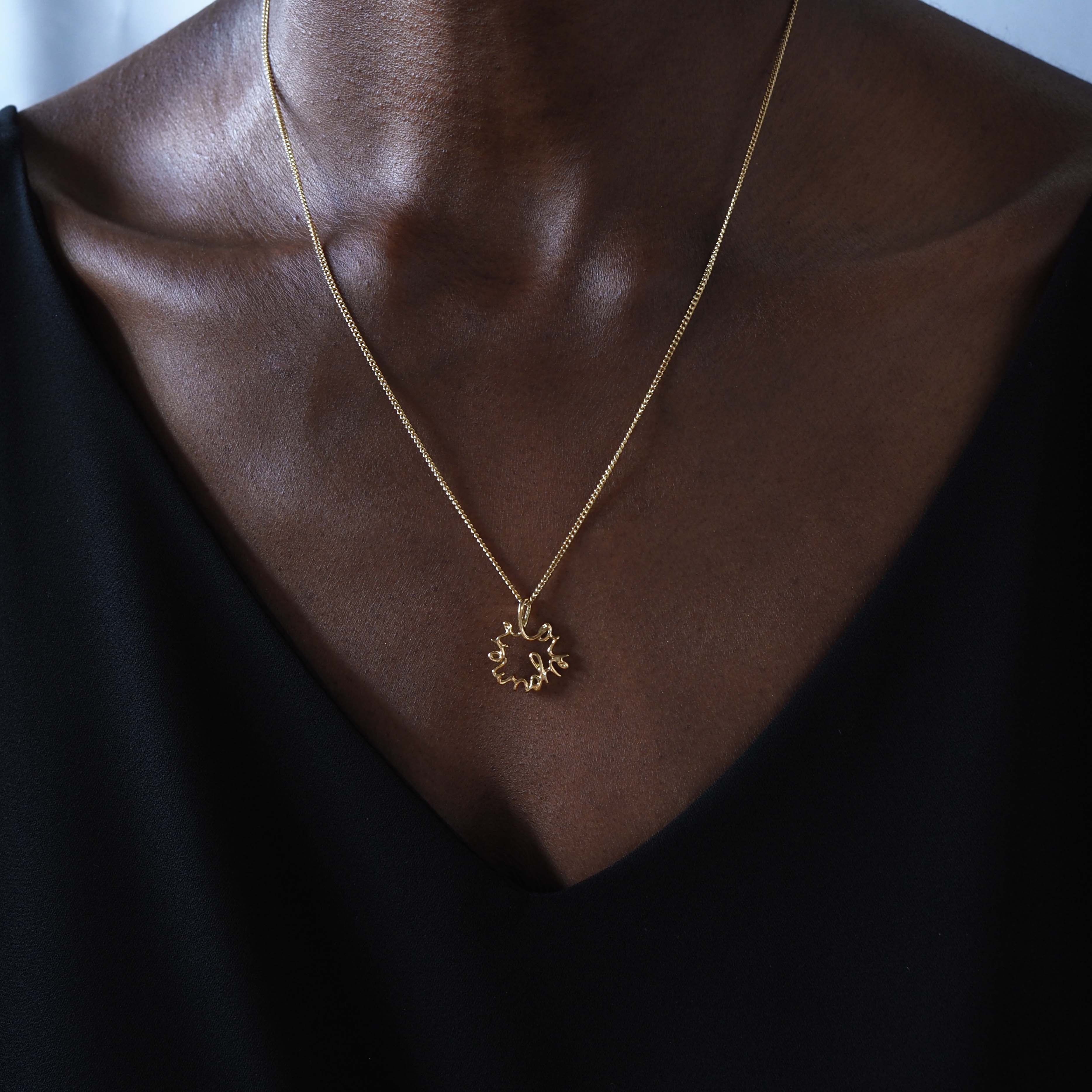 Love You More Necklace in 18ct Solid Gold, available in Yellow, White, and Rose Gold – Elegant and Personalised Jewellery Piece