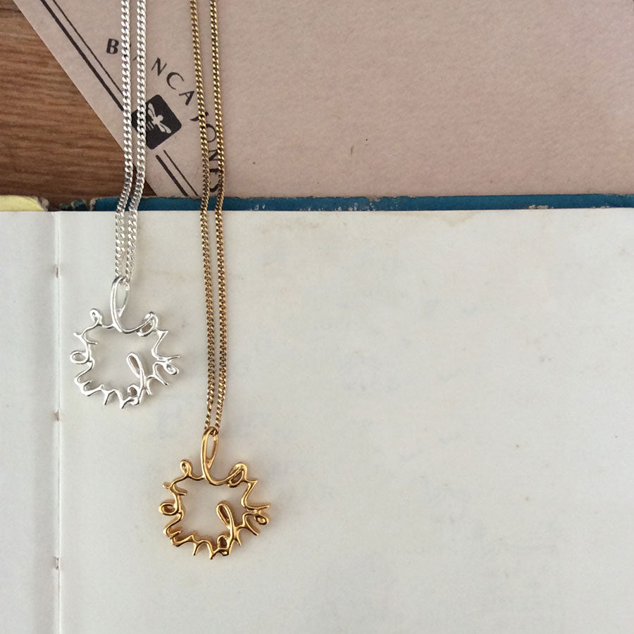 Solid gold Statement Love You More Necklace — a sculptural, heartfelt piece inspired by lasting love and deep connection.