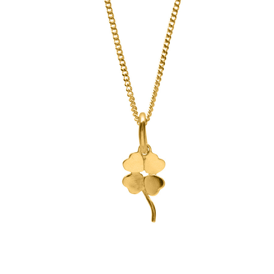 Four Leaf Clover Necklace in Yellow Gold