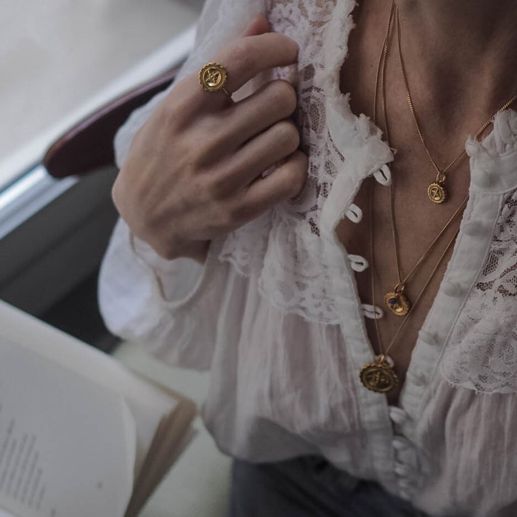 Compass ring in Gold Vermeil