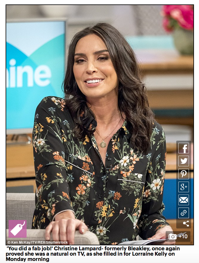 Birthstone Necklace spotted on Christine Lampard