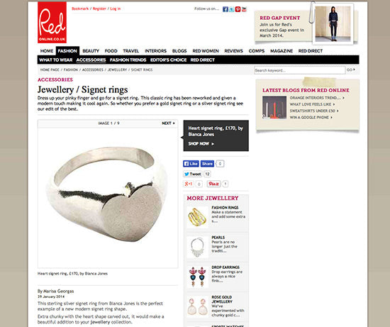 Bianca Jones Heart Signet Ring Hits the Top Spot in Red's Edit of the Best Signet Rings Around