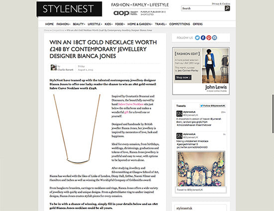 Bianca Jones Forever Strong Curve Necklace - Featured in Style Nest