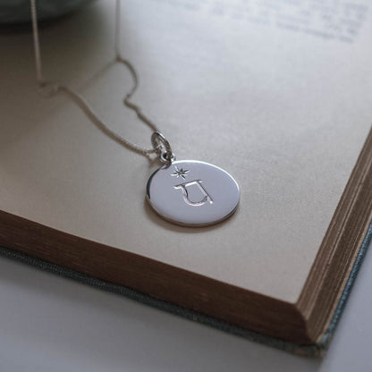 Heart Chakra Birthstone Necklace in Sterling Silver by Bianca Jones Jewellery