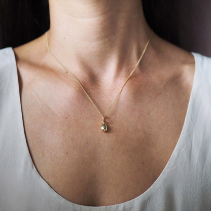 Teardrop Necklace in Solid Gold