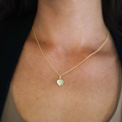 Love Heart Necklace in 18ct Solid Gold, available in Yellow, White, or Rose Gold. Heart-shaped pendant symbolising timeless love and affection.