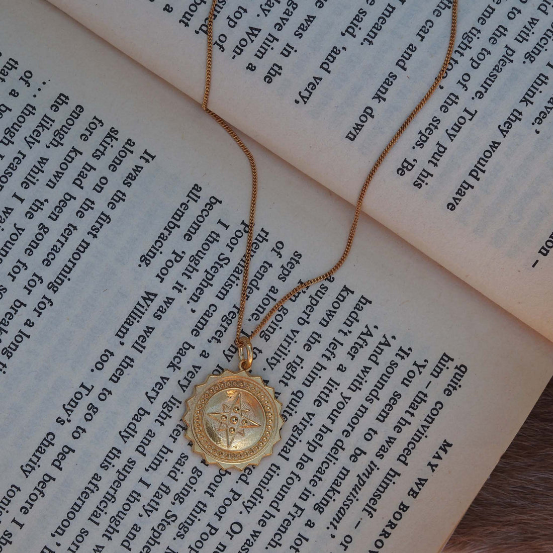 Bianca Jones compass necklace available in silver or gold vermeil, featuring intricate design details, ideal for explorers and adventurers