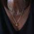 Bee necklace in 18ct solid gold, handmade in London, front view