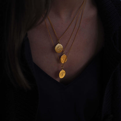 18ct Yellow Gold Vermeil Birthstone November Citrine Initial Necklace, featuring a radiant Citrine stone, symbolising creativity, prosperity, and timeless elegance. Perfect for November birthdays or as a meaningful gift.