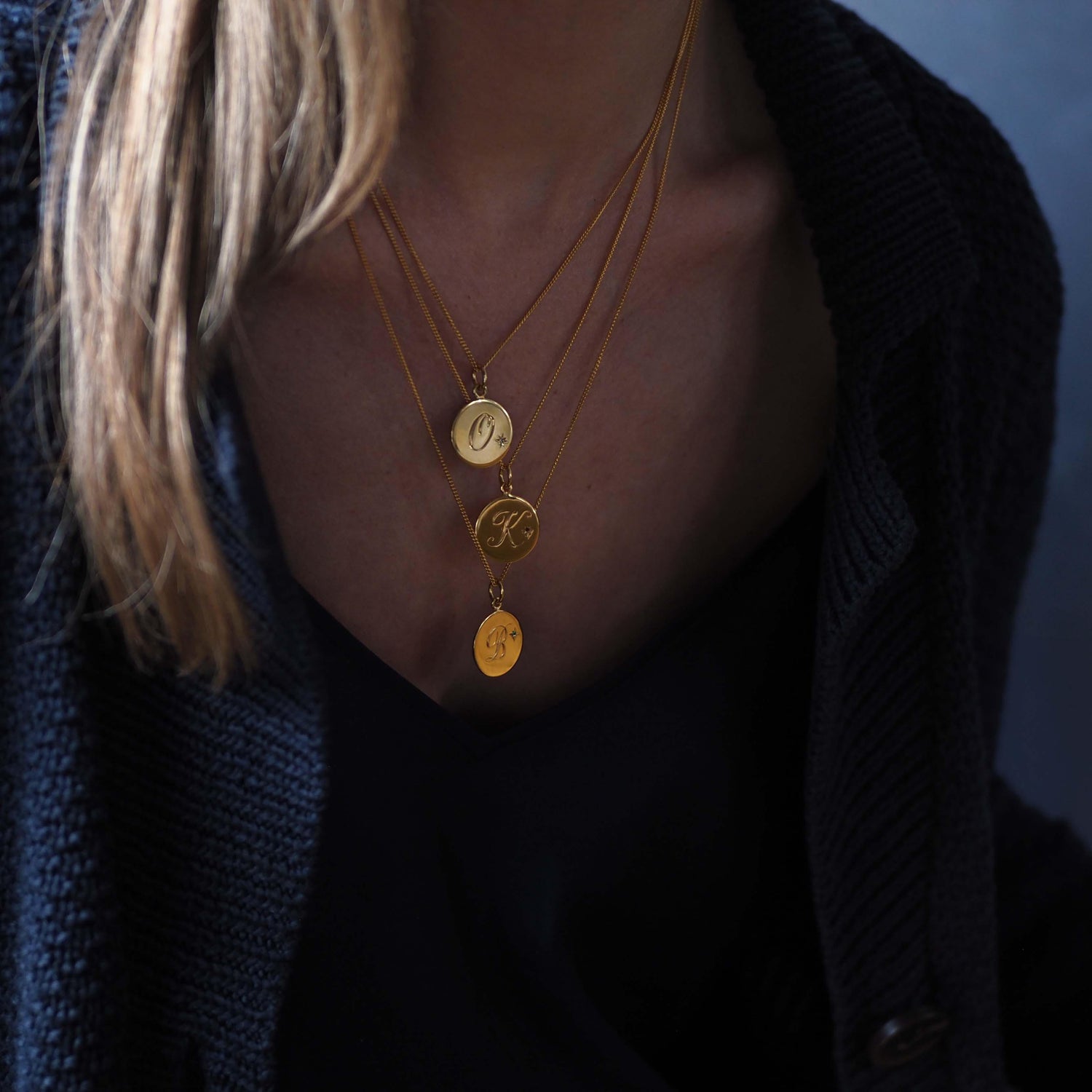 Solid 18ct gold vermeil Birthstone October Pink Tourmaline Initial Necklace with a hand-engraved scrolled initial and a brilliant-cut Pink Tourmaline in a Victoriana star-style setting, symbolizing love, balance, and seasonal elegance.