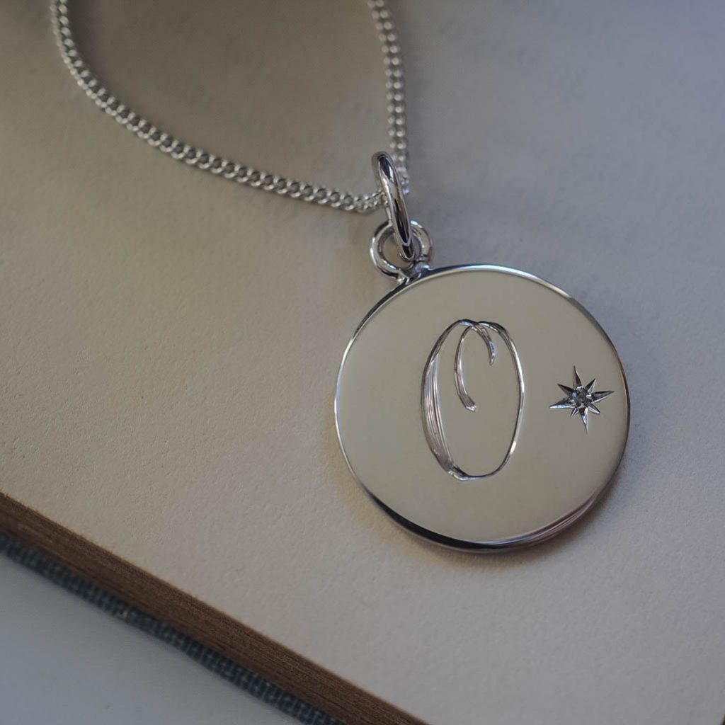 Alexandrite Initial Necklace