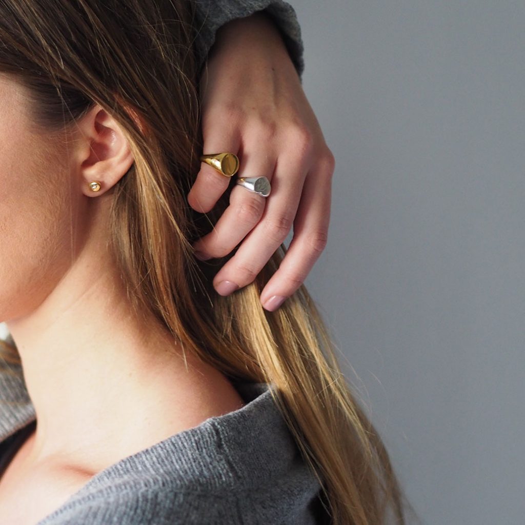 Birthstone Comfort Earrings in Solid Gold by Bianca Jones Jewellery