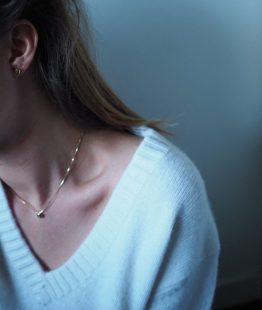 Birthstone Comfort Earrings in Solid Gold by Bianca Jones Jewellery