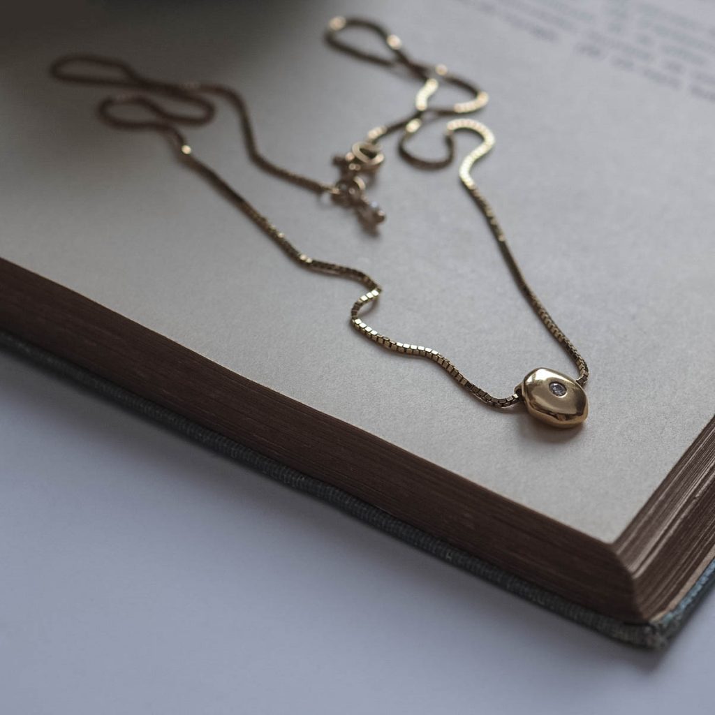 Birthstone Comfort Necklace in Gold by Bianca Jones Jewellery