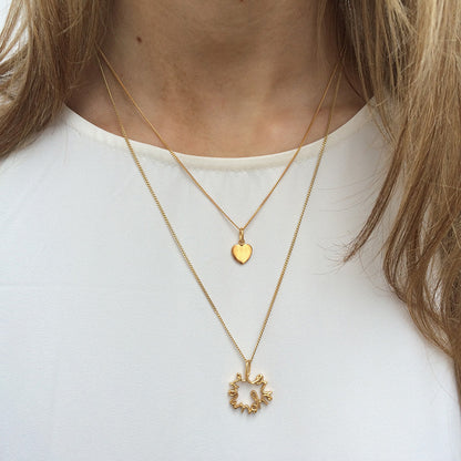 Love You More Large Necklace in 9ct Solid Gold, available in Yellow, White, and Rose Gold – Elegant and Personalised Jewellery Piece