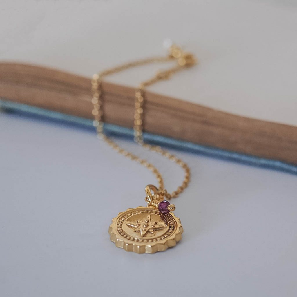 Compass with Garnet Bracelet