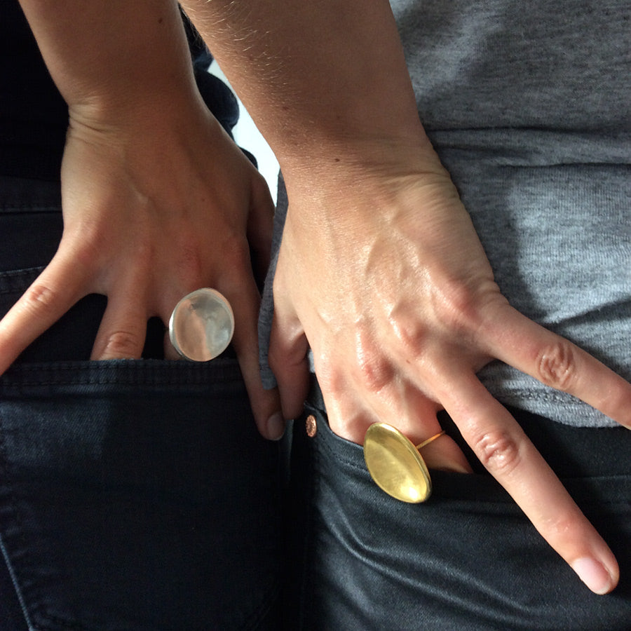 Cosmos Large Ring in Silver and Gold