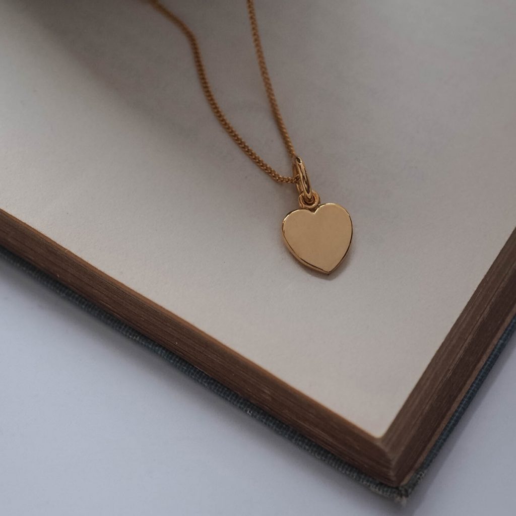Handcrafted Love Heart Necklace in Sterling Silver or 18ct Gold Vermeil
