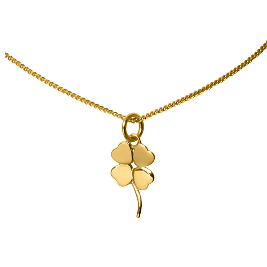 Four Leaf Clover Necklace in Yellow Gold