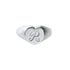 Heart Initial Signet Ring in Sterling Silver or Gold, personalised with a hand-engraved initial. A timeless blend of tradition and modern elegance.