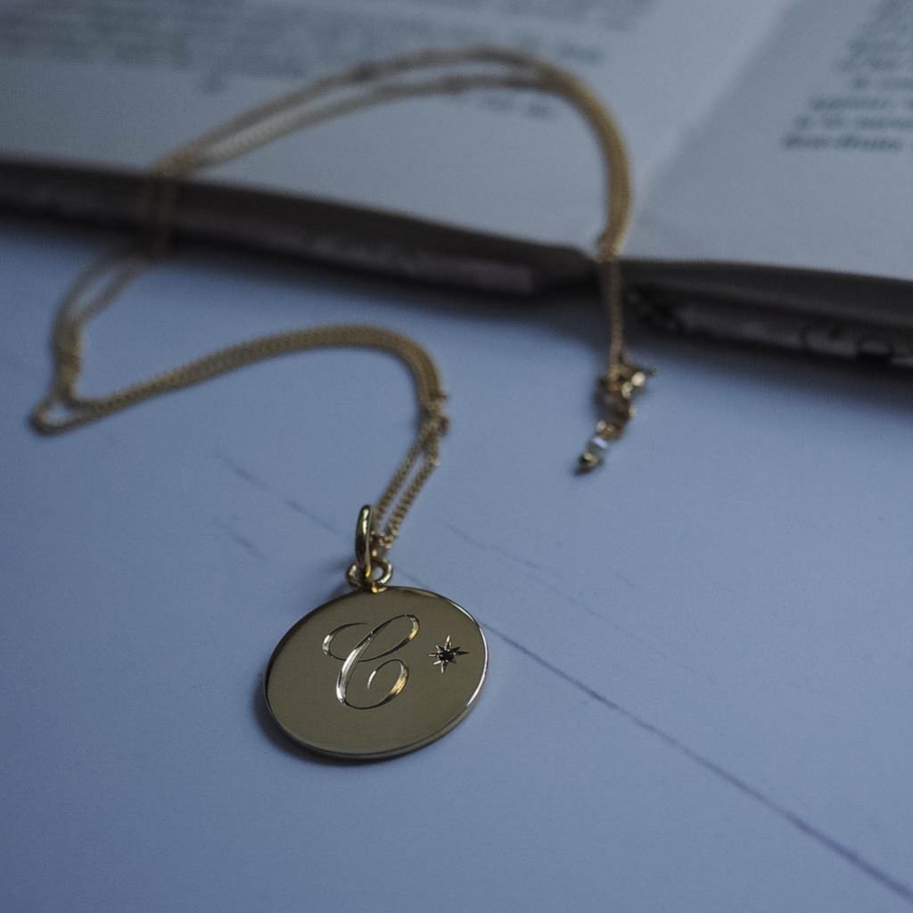 Ruby Initial Necklace