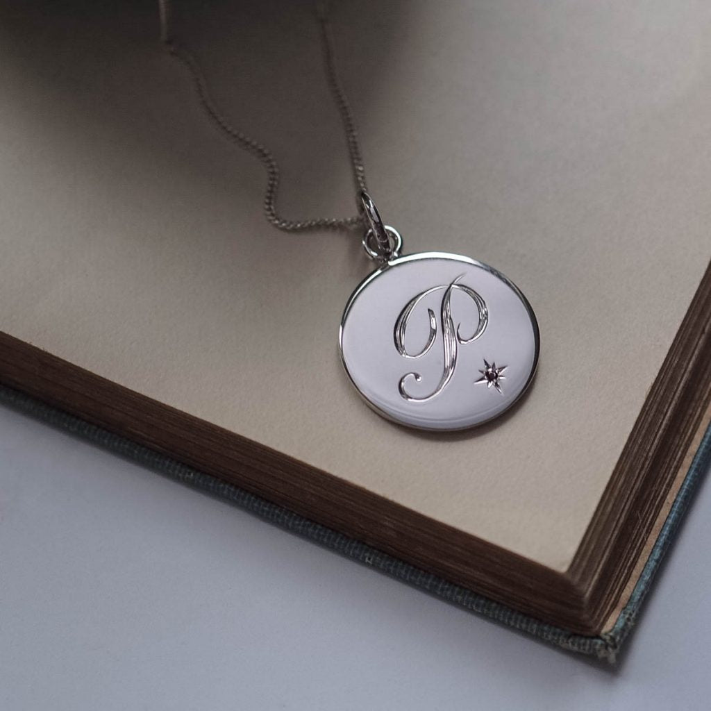 Ruby Initial Necklace