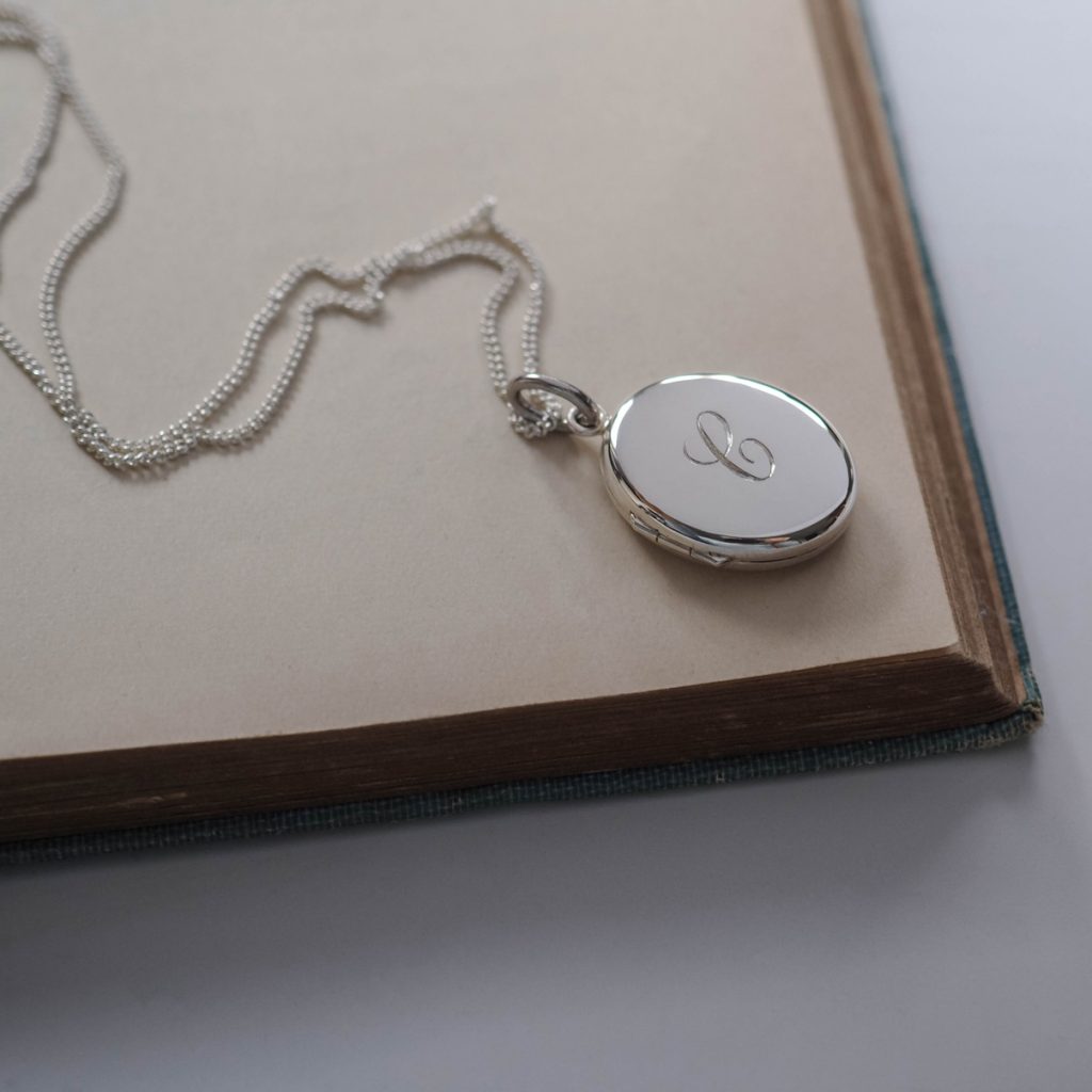 Initial Locket Necklace in Silver or Yellow Gold Vermeil – Bianca Jones